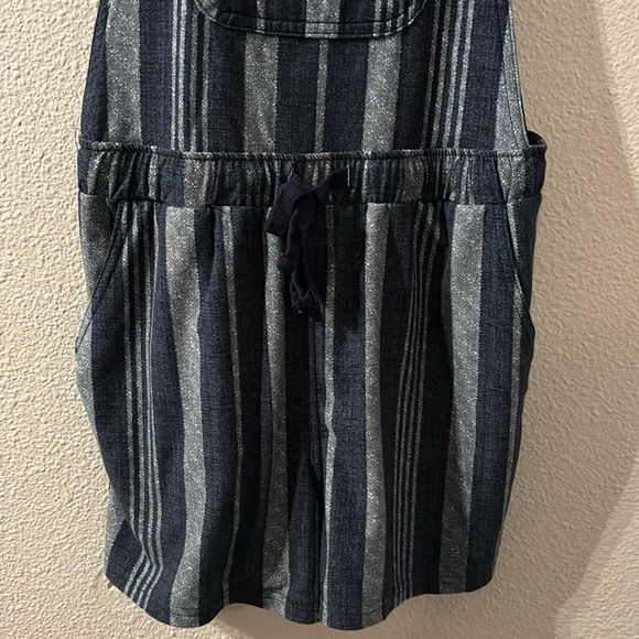 No Boundaries striped linen overalls size small - Picture 2 of 5